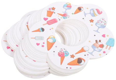 Amosfun 100stücke Tropffreie Eislutscherhalter Für Tropf-sichere EIS-pop Papier Tablett Eislutscherhalter Mit Tropfschutz Für Verschiedene Waffelgrößen