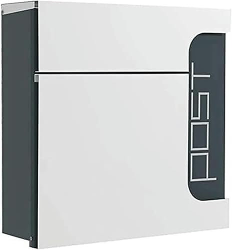 FLTRGO Boîte aux Lettres Murale Boîte aux Lettres Portable Boîtes aux Lettres de Grande capacité avec Serrure à clé Boîte aux Lettres Murale Boîte aux Lettres rectangulaire ~/