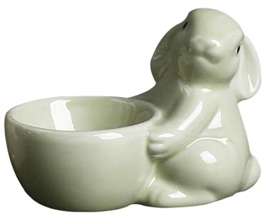 Coquetiers en porcelaine | Porte-œuf en céramique en forme de lapin | Coquetier mignon et simple pour gadgets de cuisine, décoration d'intérieur, ustensiles de cuisine