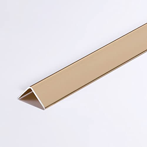 DECAKE Threshold Strip Cuttable Floor Stair Edging Trim - 2cm Wide Stair Edge Protector Metal Stair Nosing Strips, Wide Step Stair Edge Protector School Hospital (Color : Gold, Size : 115cm(45.5))