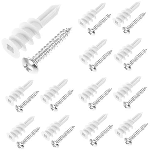 JECOMPRIS Tasselli Cartongesso Autoperforanti e Viti di Ancoraggio per Pareti in Plasterboard Alta Capacità di Carico e Supporto Fermo, Kit per Fissaggio Sicuro su Muro Secco, 50 Pezzi