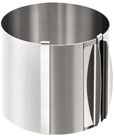 Stampo per anelli per torte, in acciaio inox, per dolci, 20 cm di altezza, forma rotonda, fornitura di cornici, strumenti di decorazione, per dessert