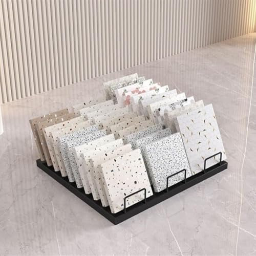 Présentoir en métal pour Carreaux de Porcelaine, présentoir Grande capacité pour échantillons de Porcelaine, présentoir de Bureau pour Salons Professionnels, Porte-échantillons en Porcelaine
