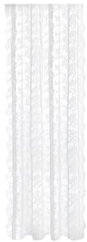 predolo Tenda in Pizzo Trasparente per Finestra, Decorazione Romantica, Tende Bianche per Cucina, Bar, Patio, Bagno, Camera da Letto, 150 Cm X 200 Cm