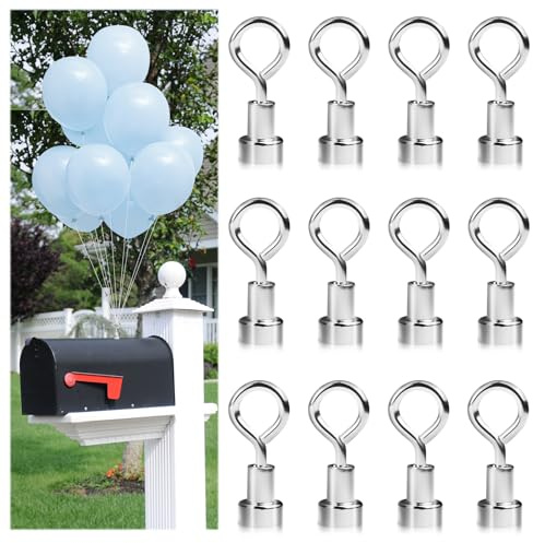 12 Pcs Magnetism Balloon Weights, MAX 4KG Pulling Force, Helium Balloons Weight Reusable Balloon Weights for Securing Balloons at Party Wedding Birthday Christmas Halloween Celebrations Decorations