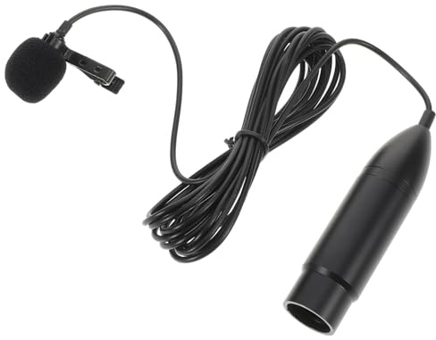 Xlr 48v Three-pin Lavalier Microphone for Speeches and Live Broadcasts | Black Metal Body, Cardioid Pickup, Lightweight Plug and Play Design, Sponge and Plastic Parts