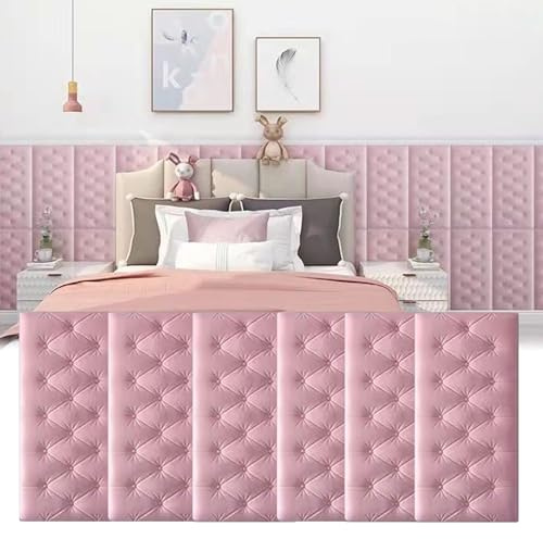 Panneaux de tête de lit auto-adhésifs 3D rembourrés - Rembourrage mural anti-collision pour chambre à coucher et salon