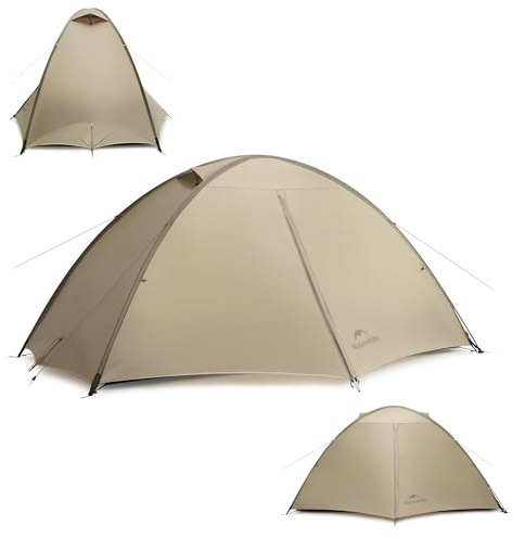 Naturehike Giling Pro - Tenda a cupola per 1 persona, 4 stagioni, facile da montare, ultraleggera e impermeabile, per backpacking, escursioni e attività all'aperto (marrone/1 persona)