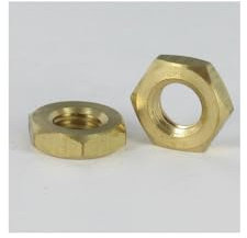 Écrou hexagonal bas hm/contre écrou M20 Laiton-1 piece
