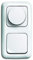 EBROM® Komplettset LED Dimmer/Drehdimmer + Busch Jäger Reflex Si alpinweiß Rahmen, Dimmerscheibe, Wippschalter (2512-214 2115-214 2000/6 US) Unterputz - Phasenabschnitt, LED 5-150 Watt und weitere