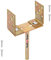 KOTARBAU® Soporte de Poste en U Ajustable 0-160mm Pletina con Varilla 200mm para Insertar en Hormigón Base Poste Madera Anclaje Suelo Regulable Soporte en U Acero Galvanizado