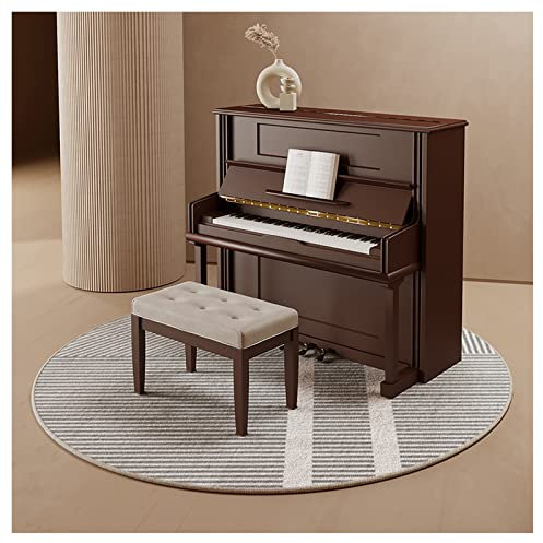 Alfombra Redonda de Piano, Alfombras Acusticas Piano, Alfombrilla Insonorizada/Antideslizantes para Batería, Manta/Moqueta para Bass Drum Snare Y Otros Componentes Core Set Mat (Size:160 cm,Color:Y)