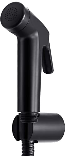 Bidet Sprayer for Toilet, Yeelua Wall Mounted Matte Black Handheld Bidet Sprayer Douche Shower Head Attachment for Feminine Wash, Pet Washing, Baby Cloth Diaper, Bathroom or Toilet Cleaning