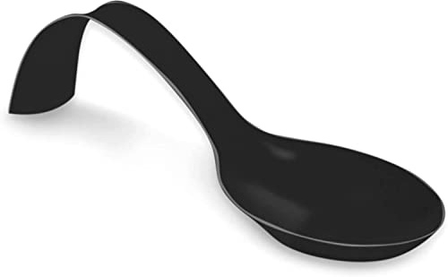 DIJUSA PACK 50 UNIDAES - Cuchara Arco Finger de color Negro - cucharas Especial para catering y eventos | Cuchara para degustación, food trucks y fiestas