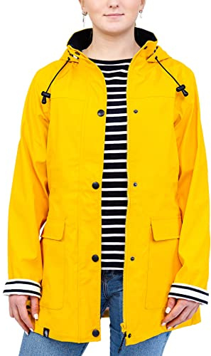 Breizh Ocean - Ciré Femme Imperméable - du XS au 4XL - Création Française GUIDEL - Manteau Femme à Capuche - Veste Imperméable avec Couture Impermeable