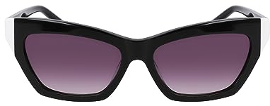 DKNY Damen Dk547s Sonnenbrille, schwarz/weiß, One Size