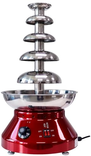 WUDLi Máquina De Fuente De Chocolate De 5 Niveles, Rango De Temperatura Ajustable De 30 °c A 110 °c, Torre De Fusión, Calentador De Buffet, Máquina De Fusión De Fondue En Cascada