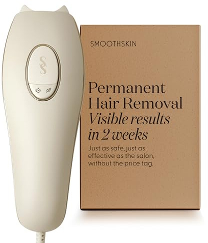 SmoothSkin Pure Adapt Champagne IPL Hair Removal Device, At-Home Laser Hair Removal for Women & Men, Visible Results in 2 Weeks, Safe for Face & Body, Long-Lasting Hair Reduction, Full Body Use