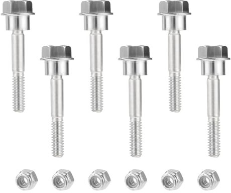 Assortimento di 6 perni di taglio per spazzaneve, 580790401, perno di taglio per spazzaneve con 6 dadi esagonali, parti di ricambio per spazzaneve Husqvarna a 2 stadi spazzaneve