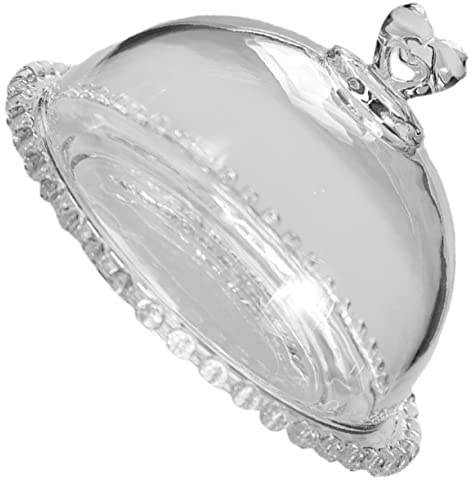 DUANxiaoyanK Alzata per dolci in vetro con copertura a cupola, multifunzione per antipasti e frutta, per matrimoni, feste, caffè