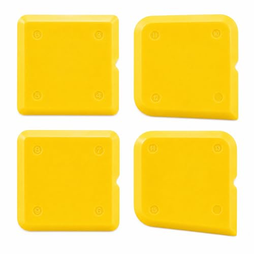 4 Pcs Caulking Tool, Sealant Finishing Tools for Caulking Smoothing and Mastic Application, Reusable Multi-Edge Applicators for Kitchen Bathroom Wall and Tile Sealing Projects