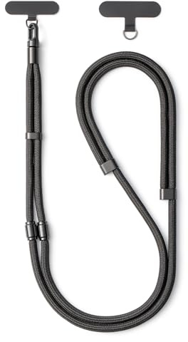 CHUQING Telefonrem Axelrem 3-i-1 Justerbar Avtagbar Telefonrem 51–80 cm Handledsrem 19 cm Halsrem med Patch