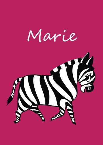 Malbuch / Notizbuch / Tagebuch - Marie: DIN A4 - blanko - Zebra