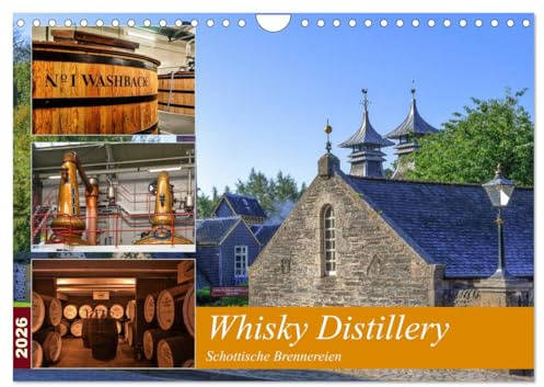 Whisky Distillery - Schottische Brennereien (Wandkalender 2026 DIN A4 quer), CALVENDO Monatskalender: Streifzug zum Ursprung des Wasser des Lebens. (CALVENDO Orte)