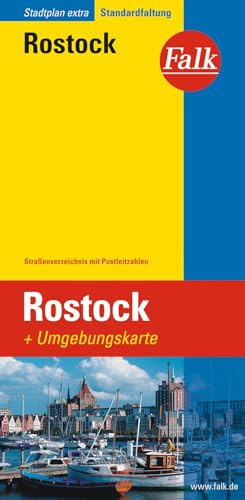 Falk Stadtplan Extra Standardfaltung Rostock