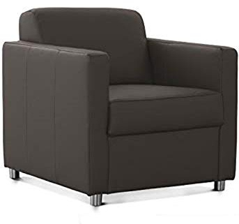 CAVADORE Corianne Sessel, mit Federkern, Polstersessel in Lederoptik Design, 78 x 80 x 83, Kunstleder: grau