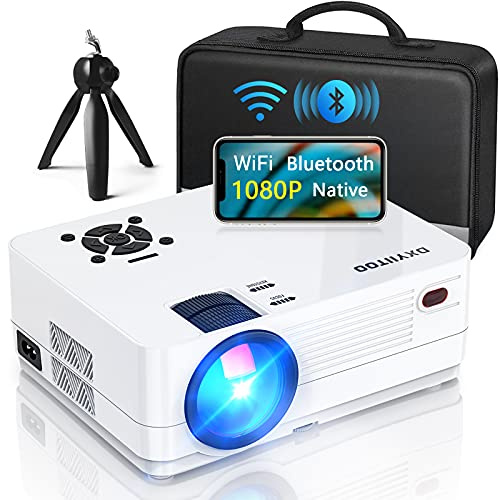 Native 1080P Projector with WiFi and Two-Way Bluetooth, Full HD Movie Projector for Outdoor Movies, 300 Display Projector 4k Home Theater, Compatible with iOS/Android/PC/XBox/PS4/TV Stick/HDMI/USB