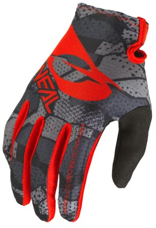 O'NEAL | Fahrrad- & Motocross-Handschuhe | MX MTB DH FR Downhill Freeride | Langlebige, Flexible Materialien, belüftete Handoberseite | Matrix Glove Camo V.22 | Erwachsene | Schwarz Rot | Größe XL