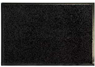andiamo Fußmatte Waschbar Türmatte Sauberlaufmatte für Innen- und überdachte Außenbereiche mit rutschhemmender Rückseite Fußabtreter 40 x 60 cm schwarz