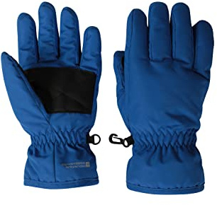 Mountain Warehouse Kids Ski Gloves - Water-Resistant, Padded Snowproof Glove with Textured Palm Grip, Boys & Girls - For Skiing, Snowboarding & Outdoors Bright Blue S
