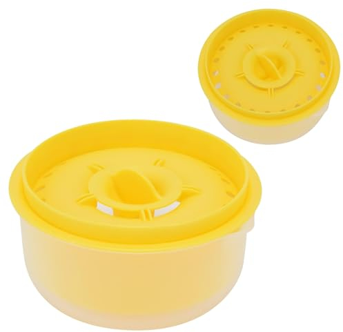 Egg Separator, Egg Separator Egg Yolk White Divider Egg Yolk White Separator Egg White Yolk Filter Separator Egg Extractor Tool Portable Kitchen Gadgets for Baking(Yellow), 13x13x7cm