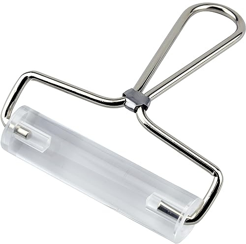 Acrylic Clay Roller Transparent Clay Stamping Roller 4 Inches Clay Rolling Pin Durable Polymer Clay Stamping Tool Roller Brayer for Anti Skid Tape Construction