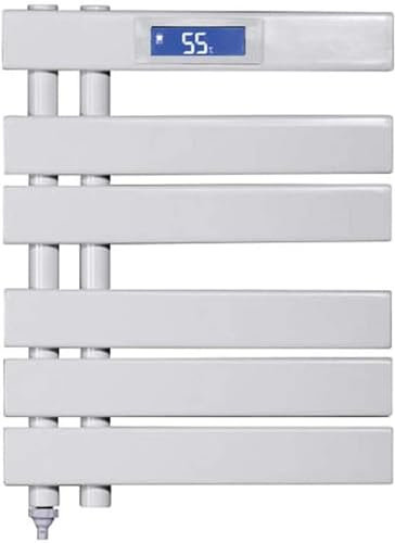 Scalda asciugamani Scaldasalviette elettrico riscaldato Radiatore da bagno, portasciugamani termostatico in fibra di carbonio, portaoggetti + scaldasalviette da bagno antibatterico + deumidificante (