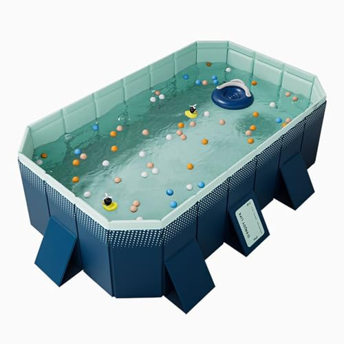 XUDREZ Faltbarer Swimmingpool über dem Boden Garten Big Pools Outdoor Rechteckiger Pool Übergroßer Familienplanschbecken für Erwachsene Outdoor Hinterhof Sommer Wasserparty 2,5 m