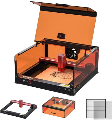 ATOMSTACK A12 Ultra 12W Laser Graviermaschine Optische Maschine 10-12W Leistung Lasergravierer Unibody Rahmen mit B3 Geschütztes Gehäuse mit Pinpoint-Kamera F4 Wabenplatte
