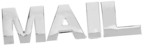 PAMINGONO 4piezas Letras Metálicas Para Buzón Etiquetas De Letras Adhesivas Resistente Al Agua Sol Para Exterior Decoración De Buzones y Archiveros