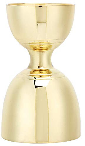 Tyenaza Bar Jigger, Strumento per Barman per Mixer Jigger per Cocktail a Doppia Testa in Acciaio Inossidabile per Accessorio per Feste al Bar di Casa (Oro)