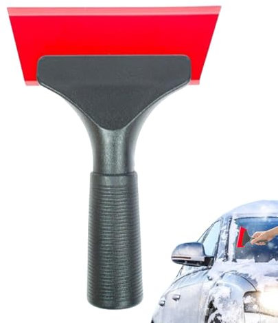 Spazzola in gomma flessibile - Raschietto in silicone per auto, detergente efficace, con manico lungo in silicone, ideale per l'uso in doccia, pulizia di finestre e vetri in vari