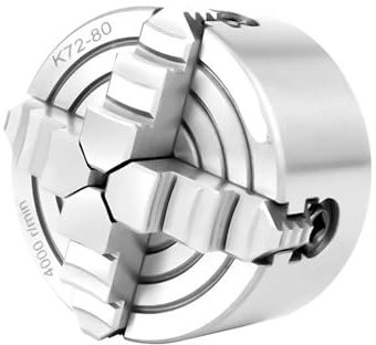 CIJIAOPOYU Mandril de Torno de 6 mordazas 200 mm 8 pulg. autocentrante K13-200 Herramienta de Montaje Reversible endurecida for Productos de Madera(K72-100)