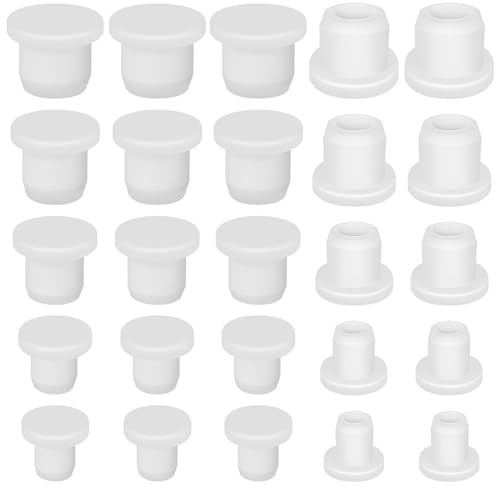 iplusmile 25 Stück Silikonstopfen Für Salz- Und Pfefferstreuer Wiederverwendbare Dichtungsstopfen Für 11-16 Mm Öffnungen Runde Ersatzverschlüsse Für Gewürzflaschen in Der Küche Und Haushalt
