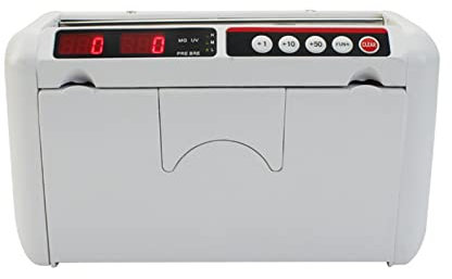 Registrierkasse für Kleinunternehmen, Geldzählermaschine K-1000 tragbarer Geldschalter mit wiederaufladbarem Akku-Gelddetektor mit LED Anzeige UV mg Mini -Währungsrechnung Zählmaschine für Einzelhande