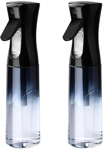 2 Pz Spruzzino per Capelli300 Ml Spruzzino Nebulizzatore Capelli ricci, Bottiglia Spray Capelli Vuota, Spruzzatore Bottigliette Spray Flacone Continuo Fine per Pulizia Trucco Barbiere Piante Fiori