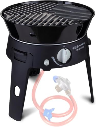 CADAC - Safari Chef 30 LP Combo - Tragbare Grills | CeramiCoat Keramikbeschichtung, Inkl. Tragetasche, Camping, 50mBar, Grillutensilien, Verwendung im Freien