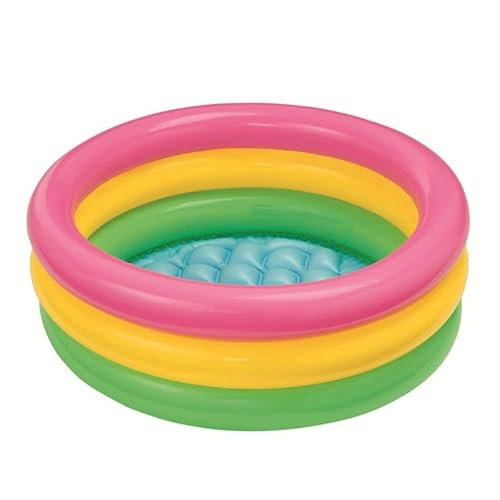 Piscine Enfant,Piscine Gonflable Piscine Gonflable Ronde Arc-en-Ciel de 60 cm for l'été, pataugeoire Portable for Enfants, pataugeoire d'extérieur, Salle de Bain for Nourrissons