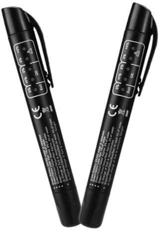 Luxshiny 2 piezas Detector de Líquido de Frenos de Coche Probador de Fluido de Frenos con Pantalla Visual Herramienta de Medición Precisa y Portátil para Seguridad la Conducción