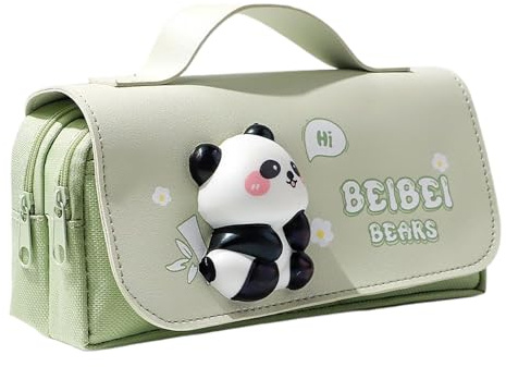 ycezw Estuche para lápices lindo - Estuche para lápices pandacapilares lindo estuche de lápices | Organizador de almacenamiento Portalápices para material escolar Artículos de oficina Mujeres Niñas